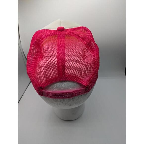 Vintage Trucker Baseball Hat Cap with Turquoise Jeep Design Pink OSFA - Picture 4 of 7